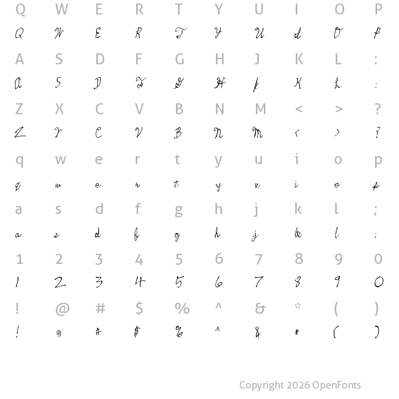 Character Map of skeetch Regular