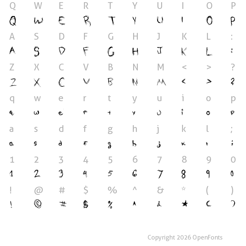 Character Map of Sketched Medium