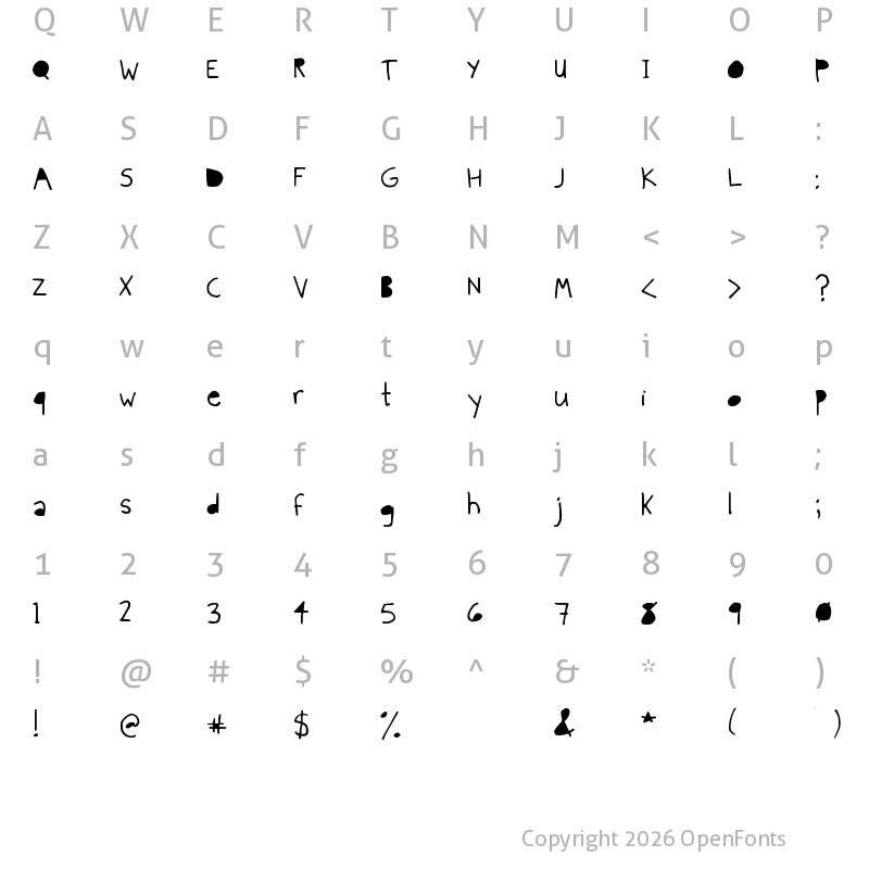 Character Map of Skinny Black Black