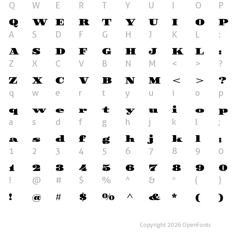 Character Map of Skope Regular