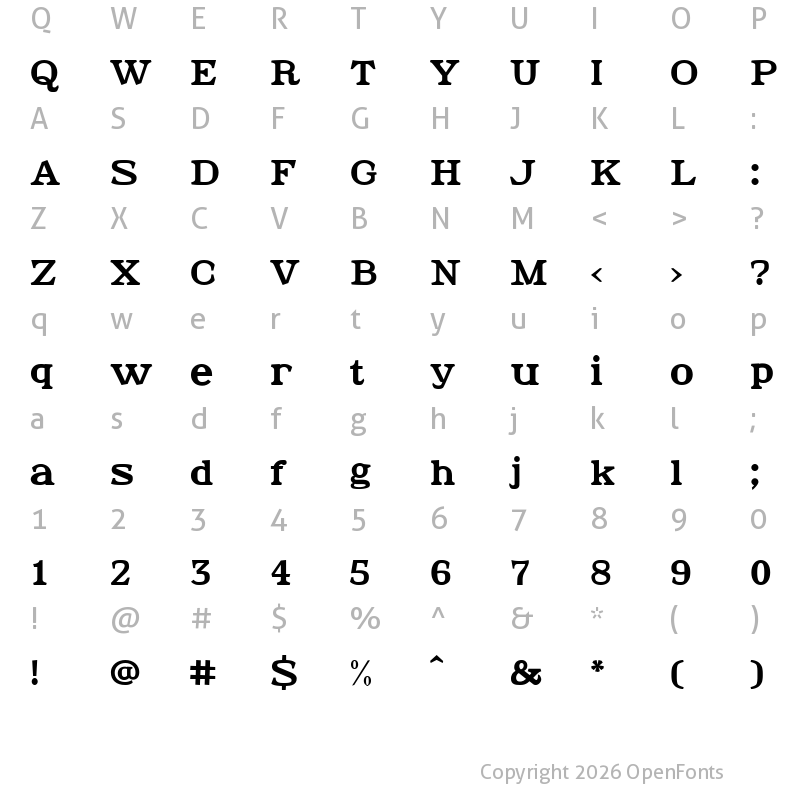 Character Map of Slapa Regular