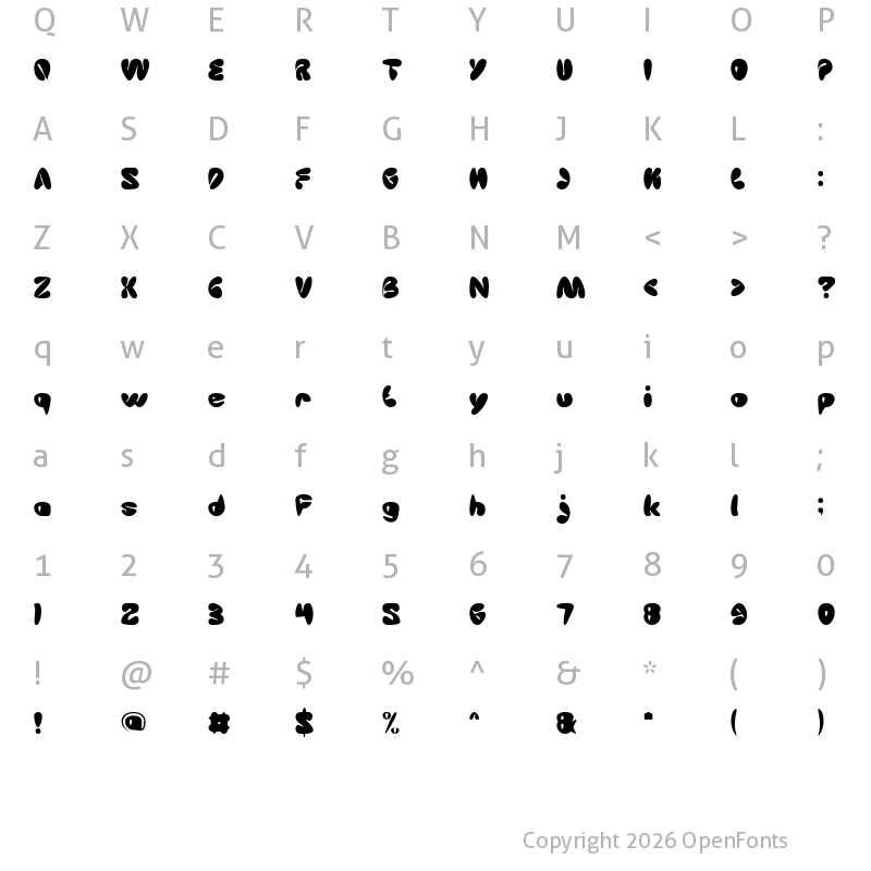 Character Map of Sleeping Beauty-Light Regular
