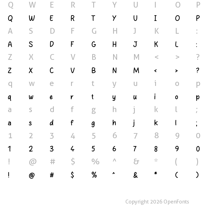 Character Map of Smile Picture Regular