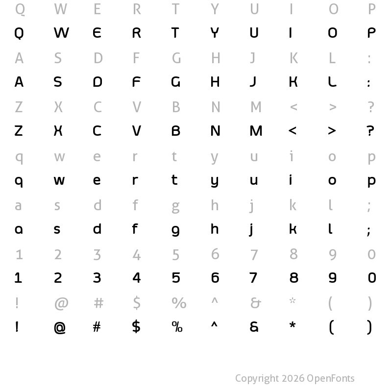 Character Map of Smoolthan Bold