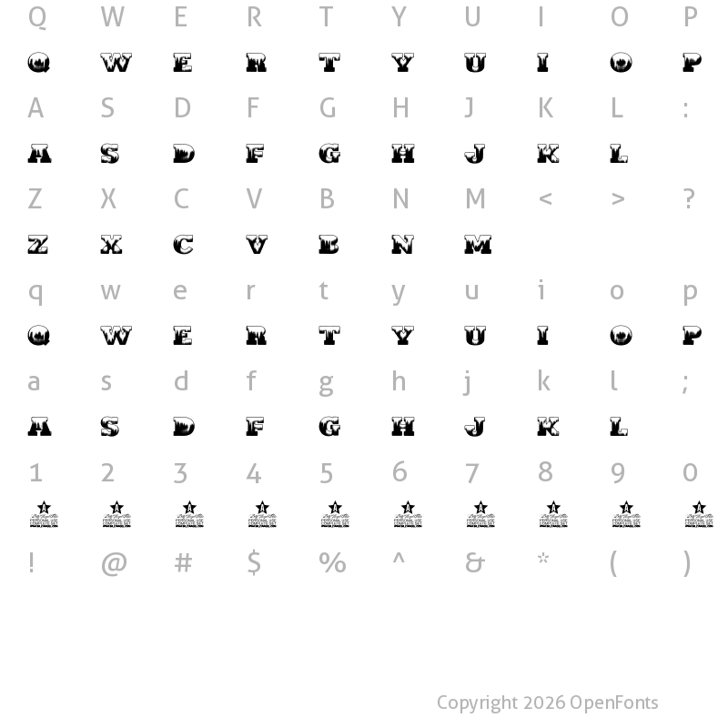 Character Map of SNOMELT PERSONAL USE Regular