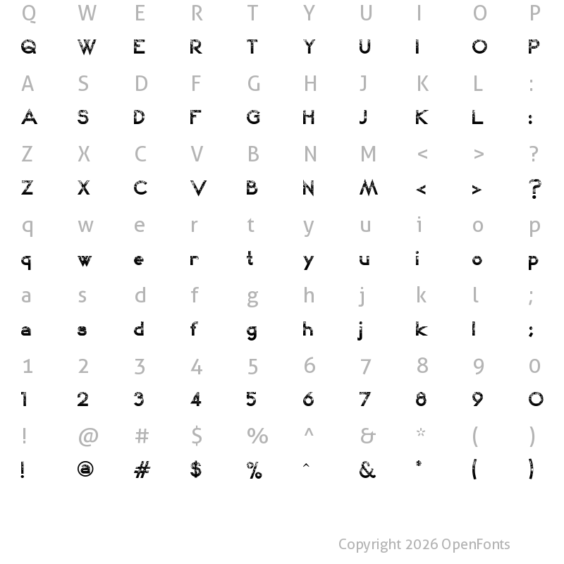Character Map of Snow Kei Pro 2 Regular