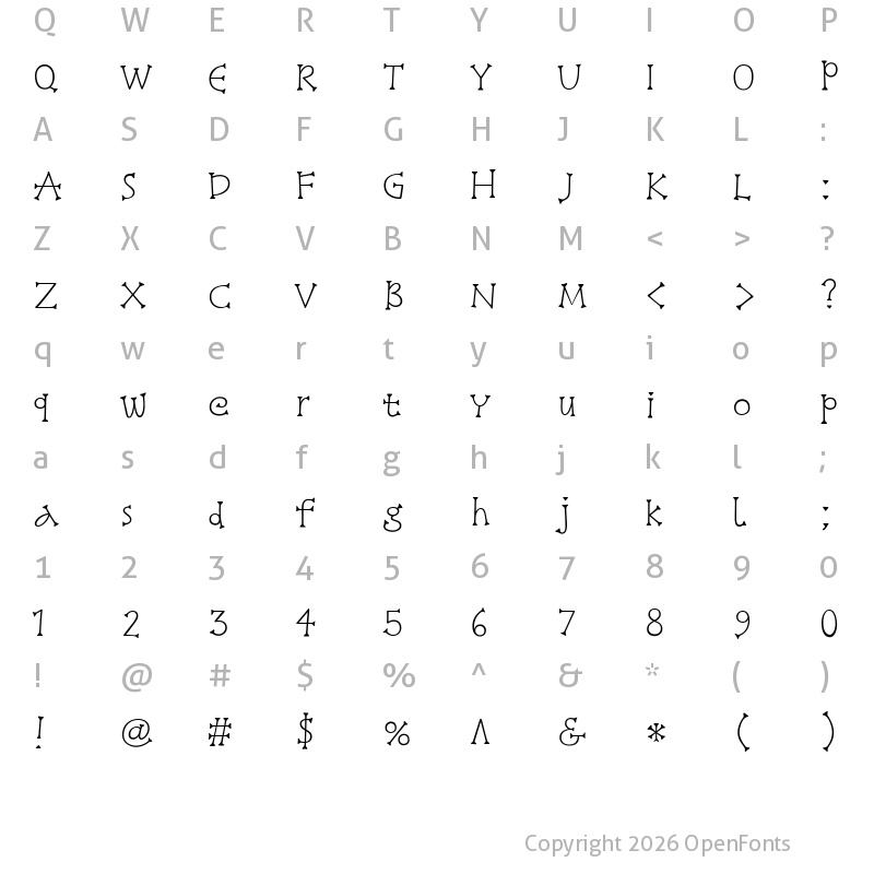 Character Map of Snowburst One Regular