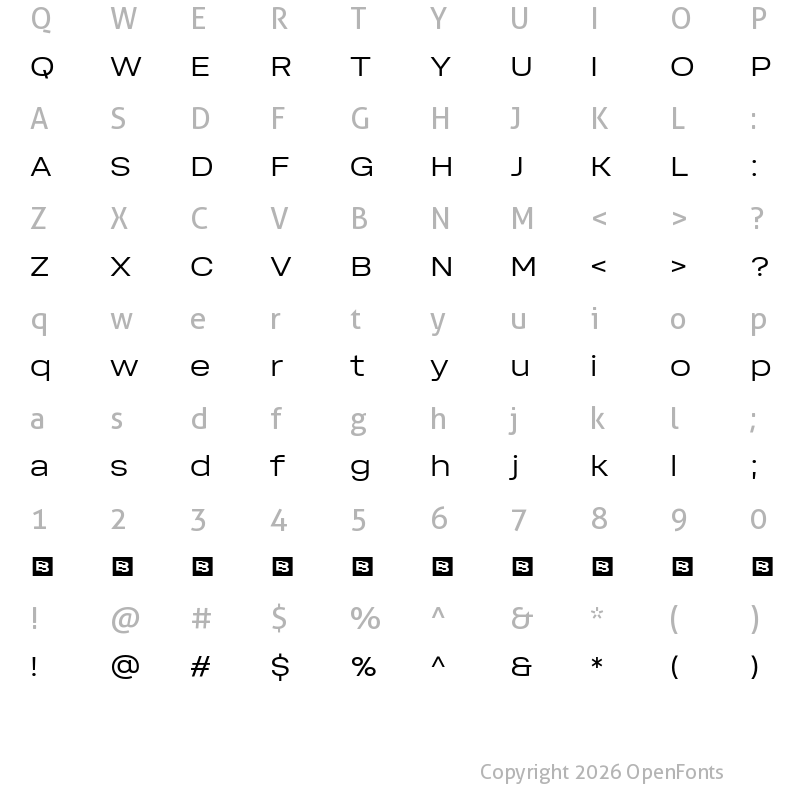 Character Map of Soliden Trial Expanded