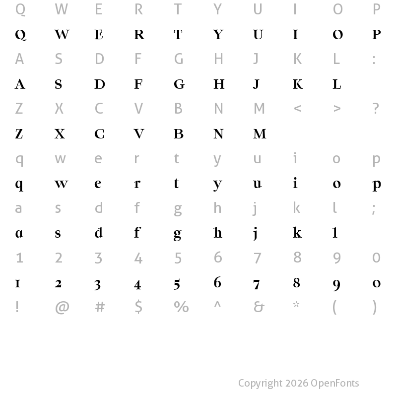 Character Map of Solomon Regular-Demo