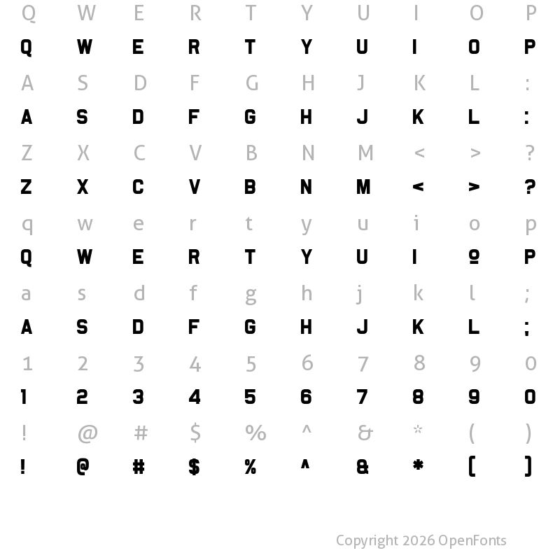 Character Map of Somerton Dense Regular