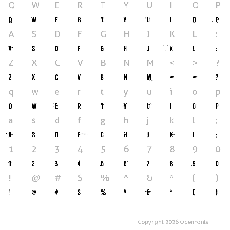 Character Map of Sonic Barrier Regular