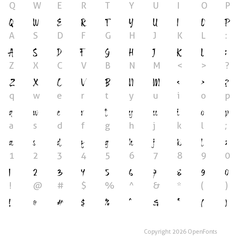 Character Map of Sophiet Regular
