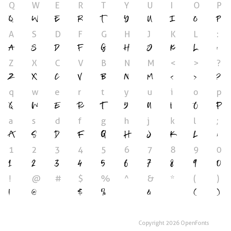 Character Map of Soulfunk Demo Regular