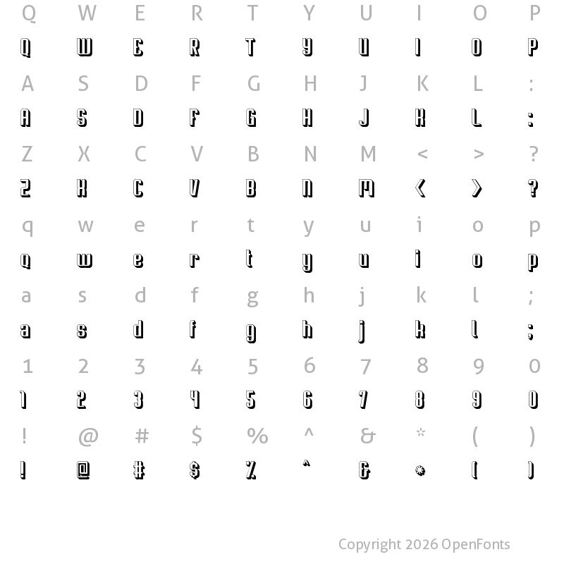 Character Map of Soupertrouper 3D Soupertrouper 3D