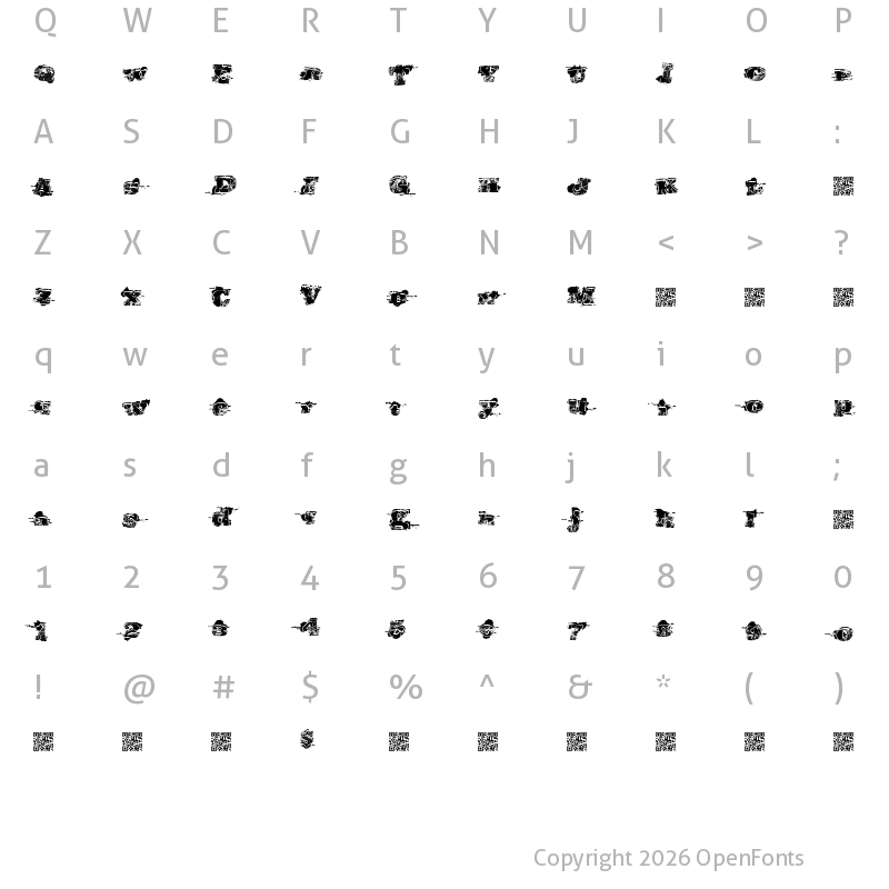 Character Map of SouthernRiots Regular