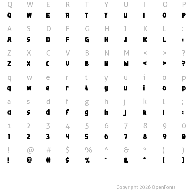 Character Map of Southpole-Explorer Regular