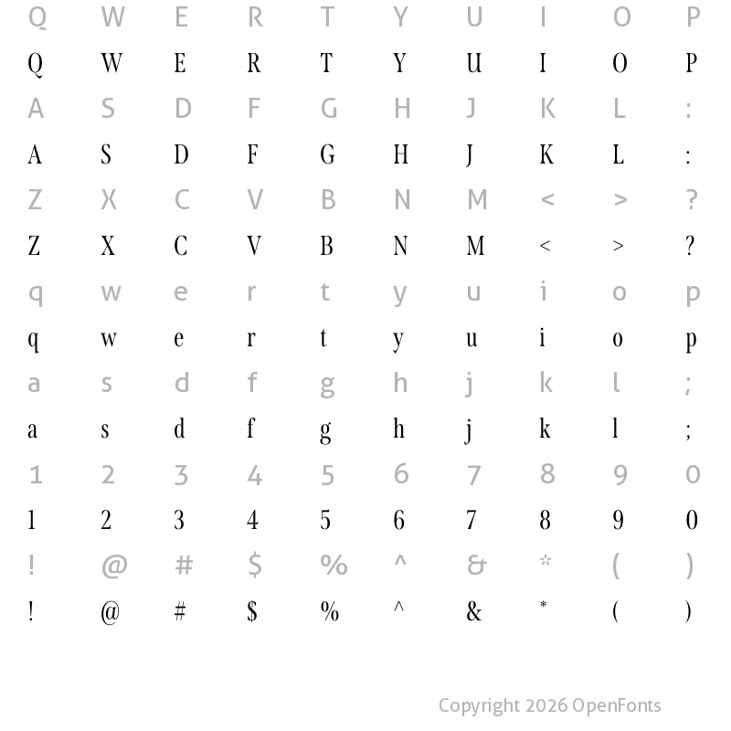 Character Map of Span Compressed Regular