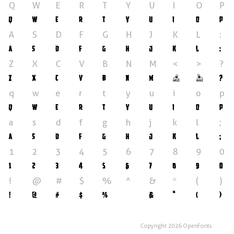 Character Map of Spanish Capitan Regular