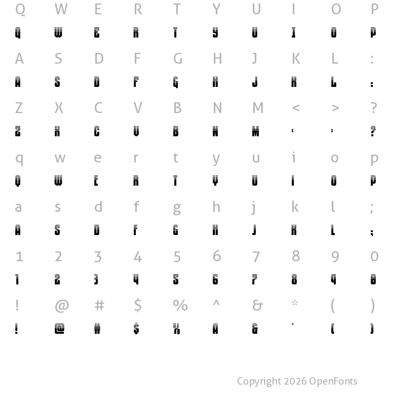 Character Map of Special Agent Halftone Regular