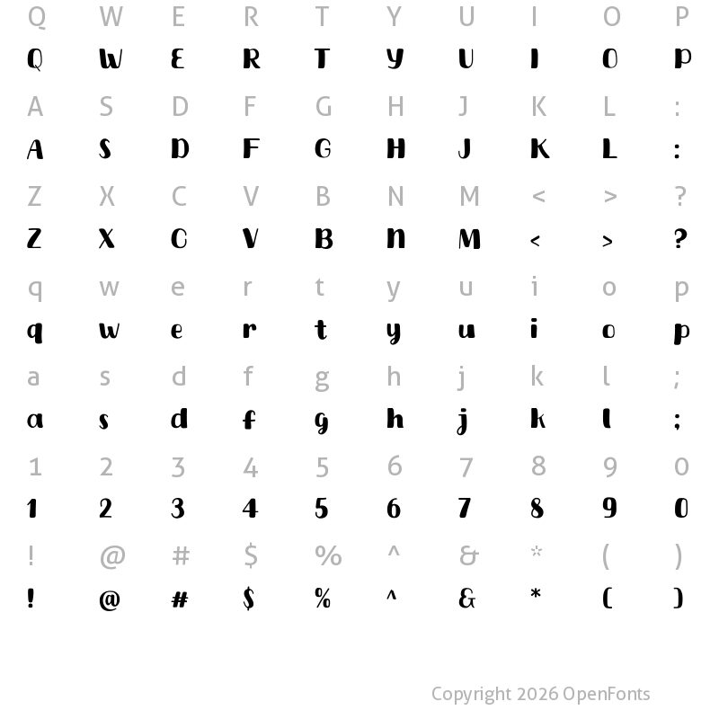 Character Map of Spicy Chips Regular