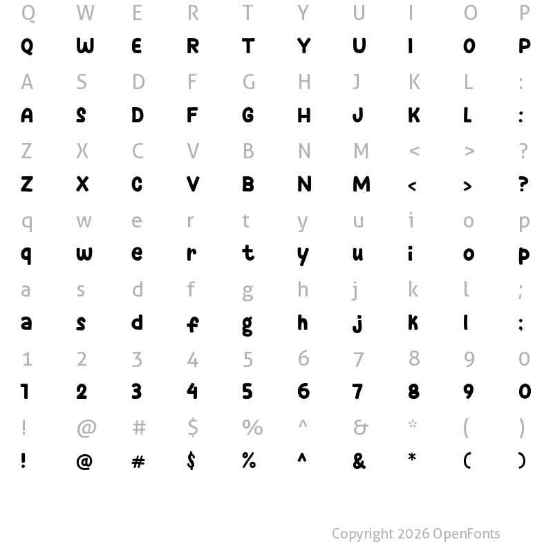 Character Map of Spicy Soup Regular