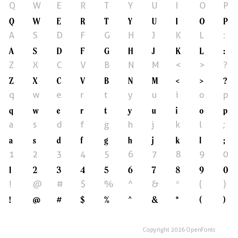 Character Map of Spirits Neutral Regular