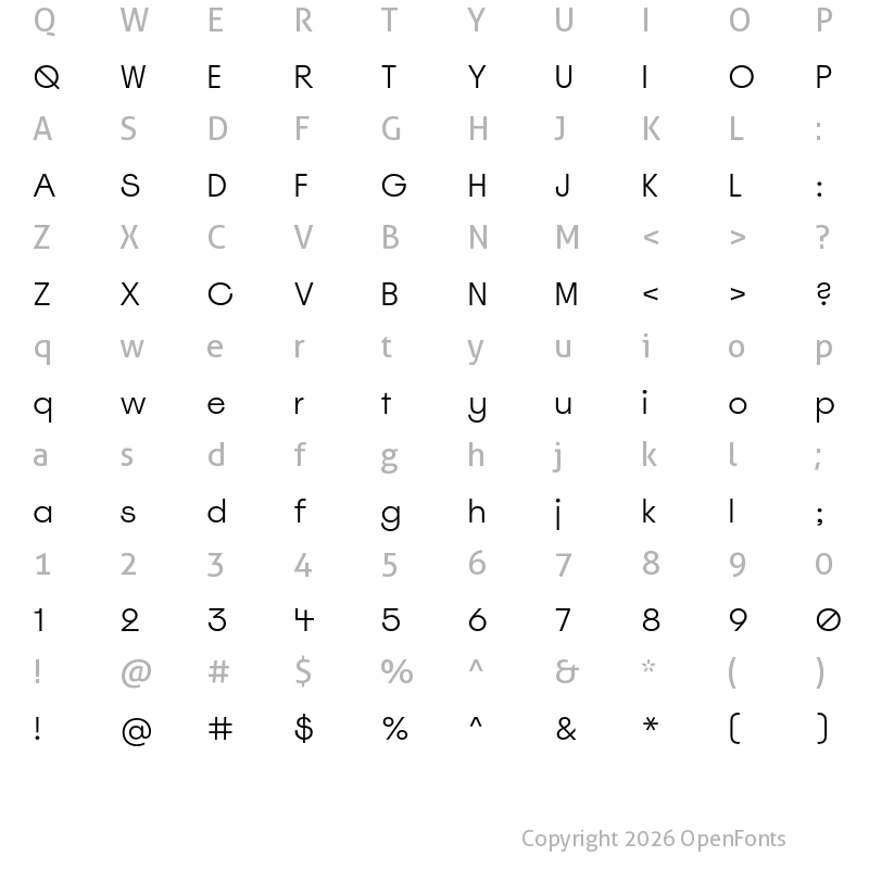 Character Map of Spoof Trial Light