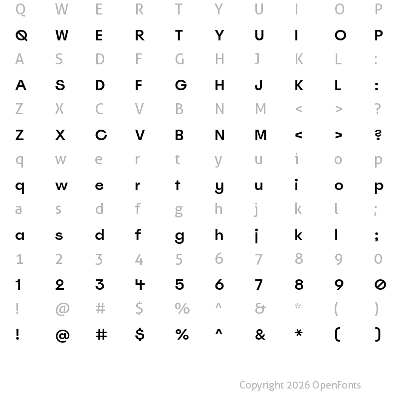Character Map of Spoof Trial Medium