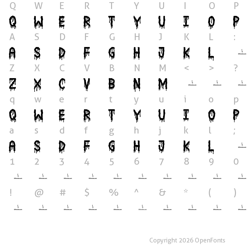 Character Map of Spooked Regular