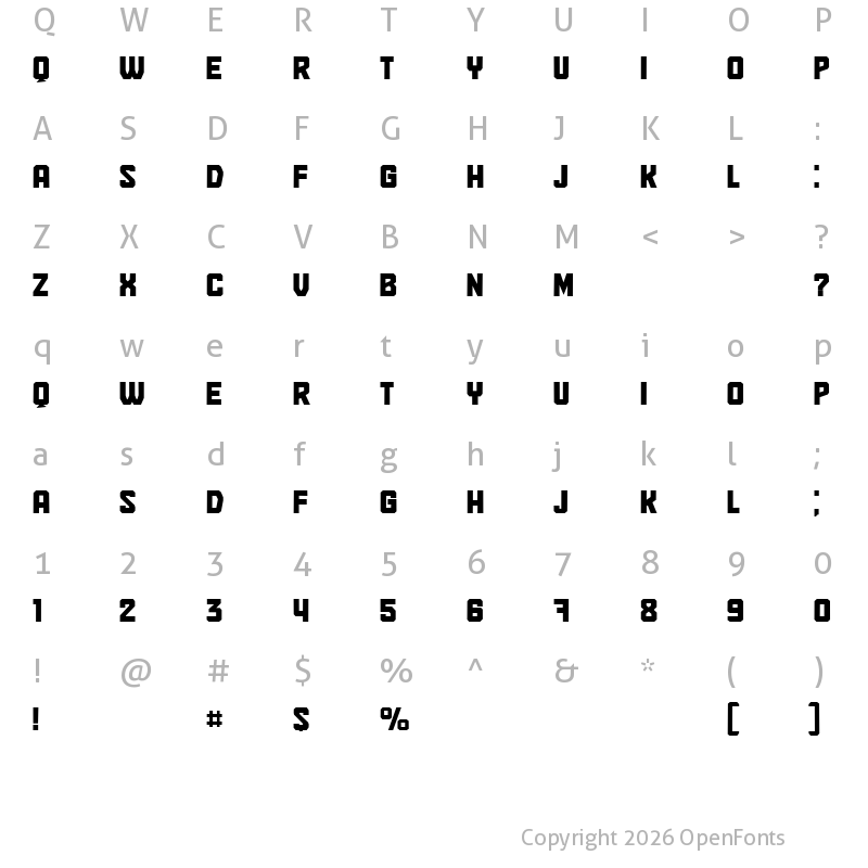Character Map of Sprechen Regular