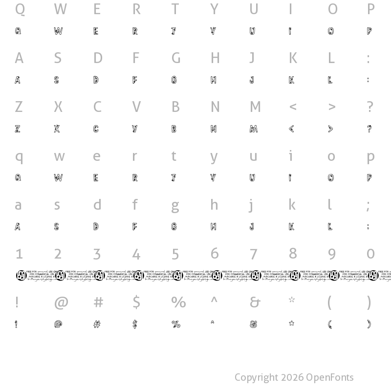 Character Map of Springtime Flowers Regular