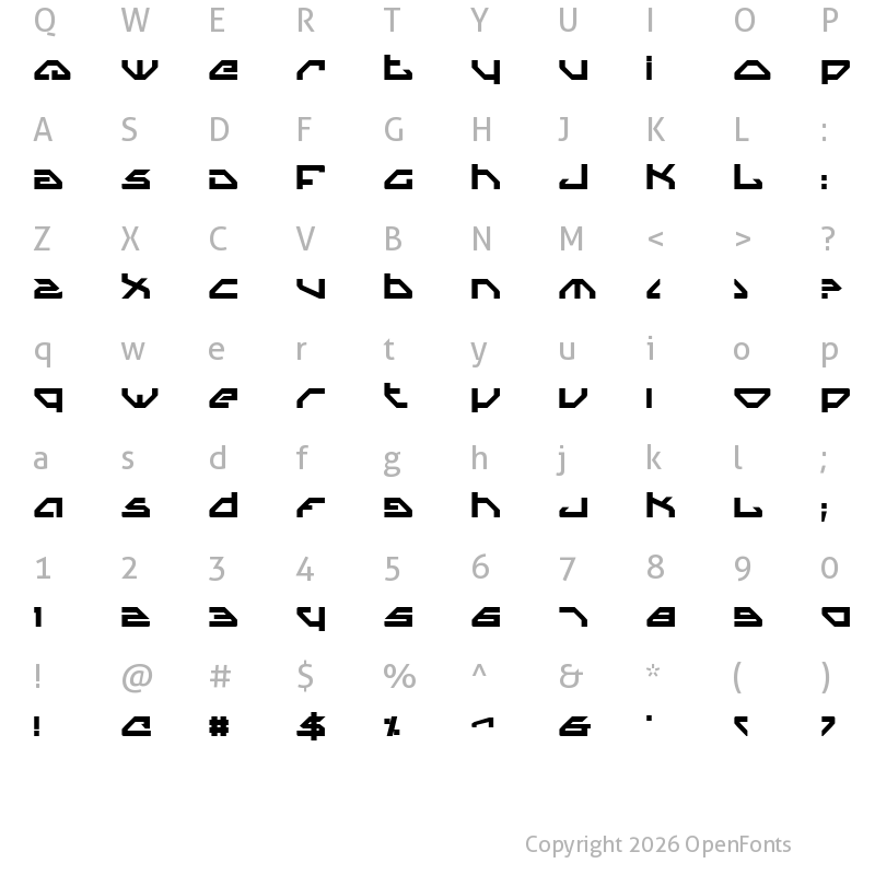Character Map of Spylord Bold Bold