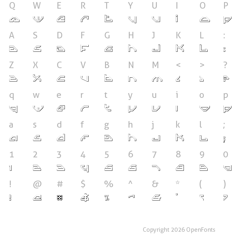 Character Map of Spylord Outline Outline
