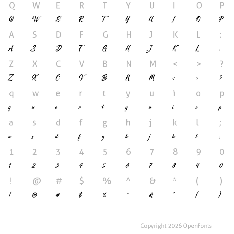 Character Map of Stanffords Regular Stanffords Regular