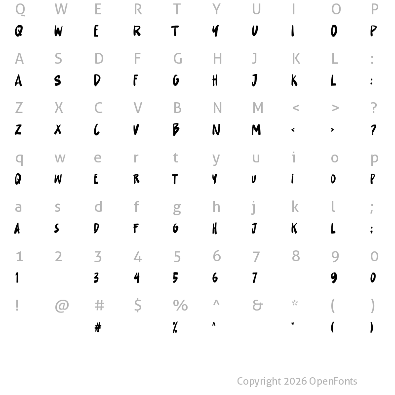 Character Map of Steelhead Regular