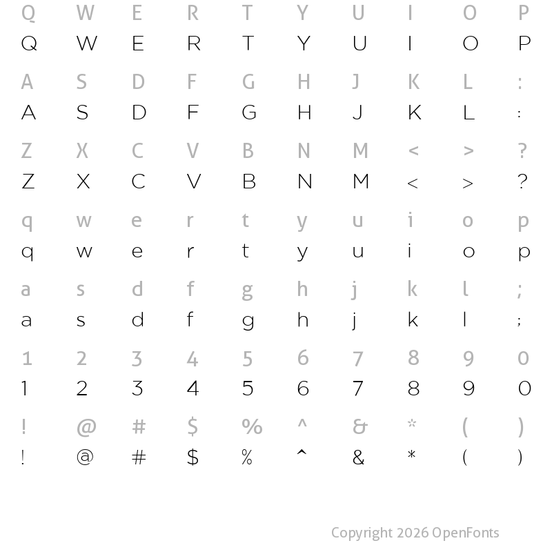 Character Map of Stiepa Sans Regular