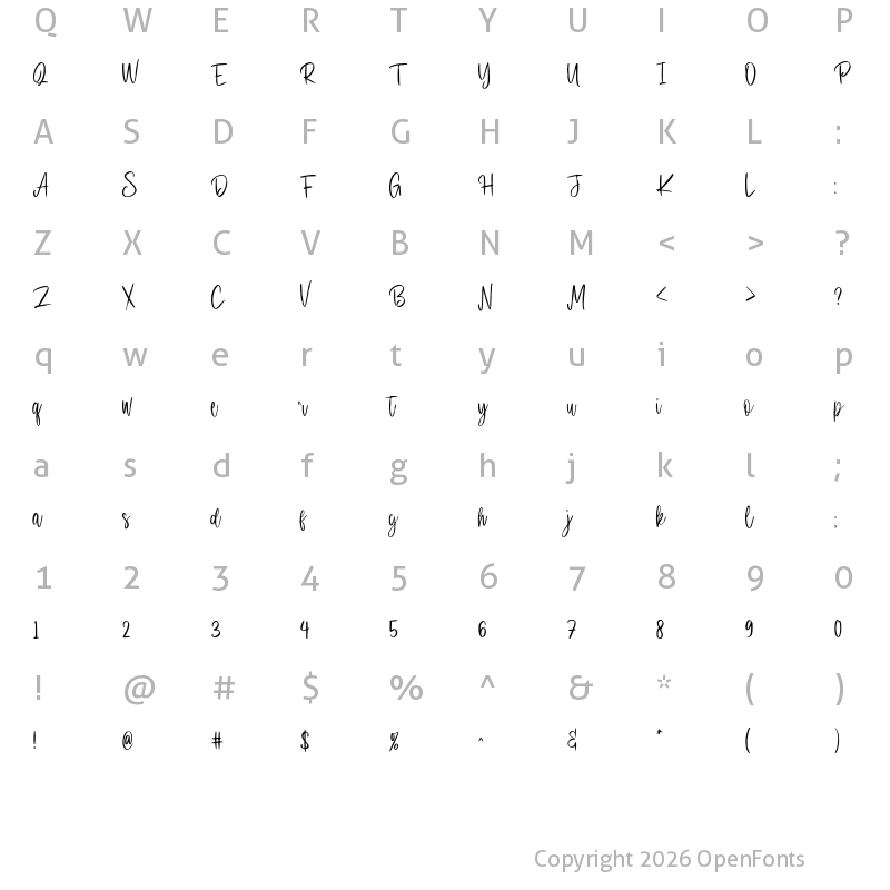 Character Map of Stillovers Regular