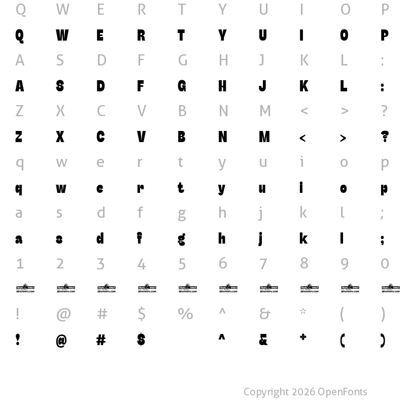 Character Map of Stinger Slim Trial Heavy