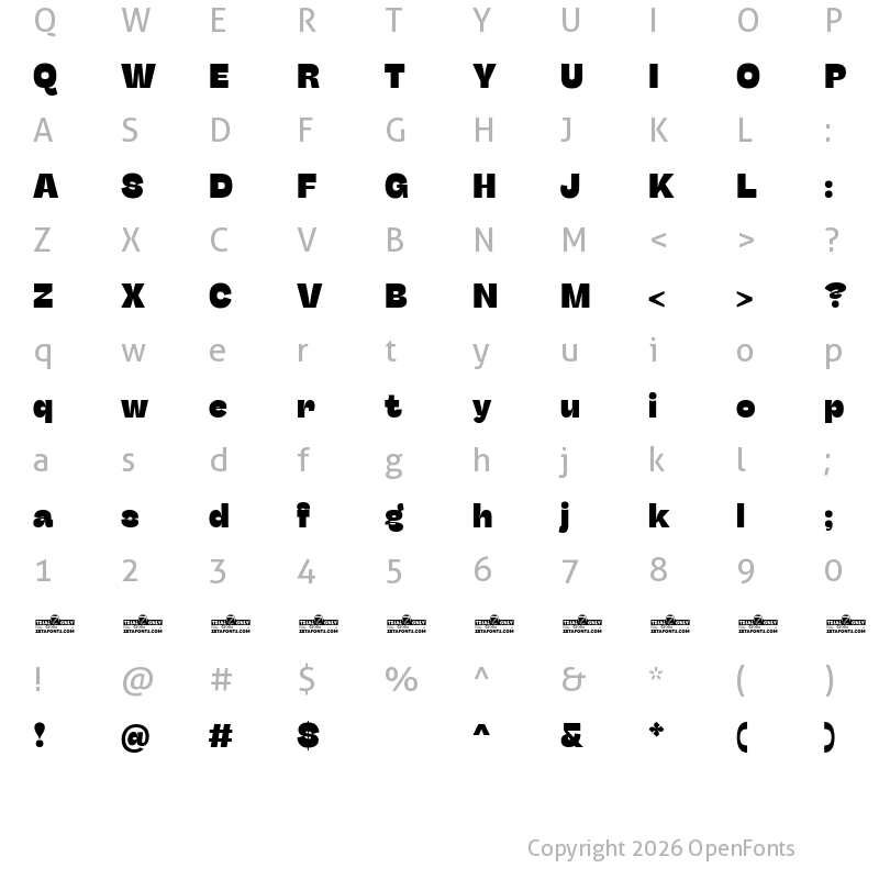 Character Map of Stinger Trial Heavy
