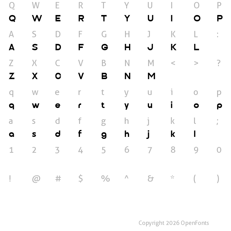 Character Map of StonerDemo Bold