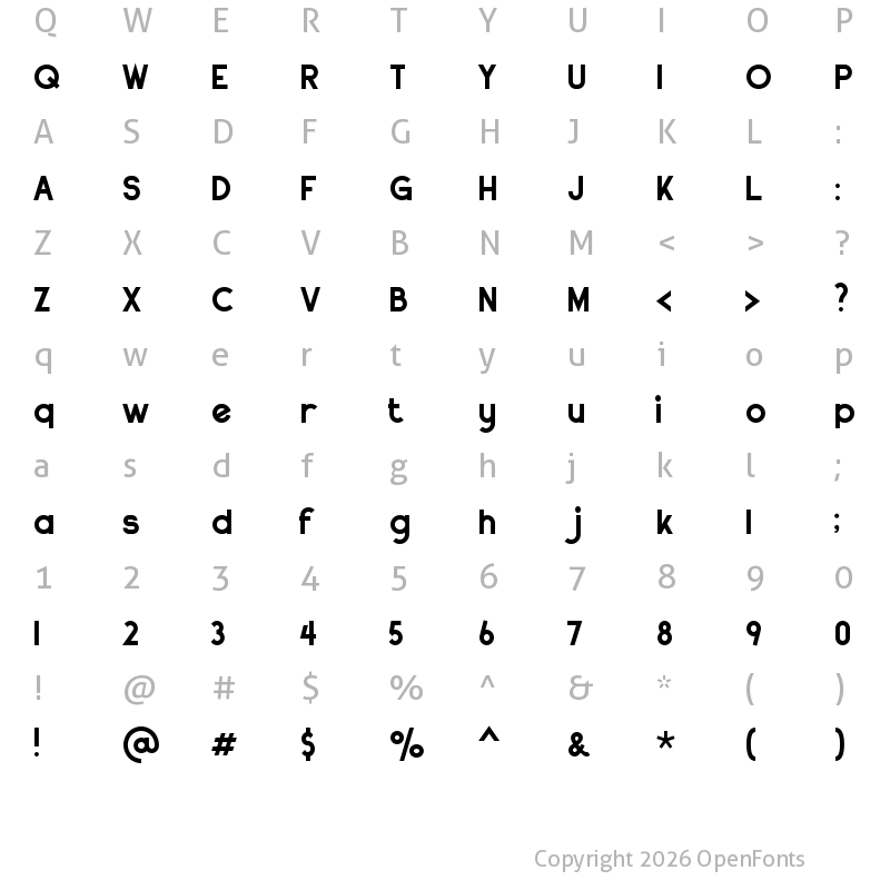 Character Map of Stout Deco Regular