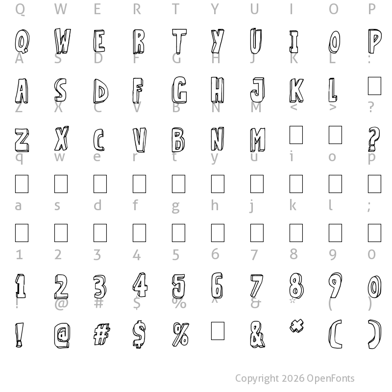 Character Map of Strange Magic Blank Regular