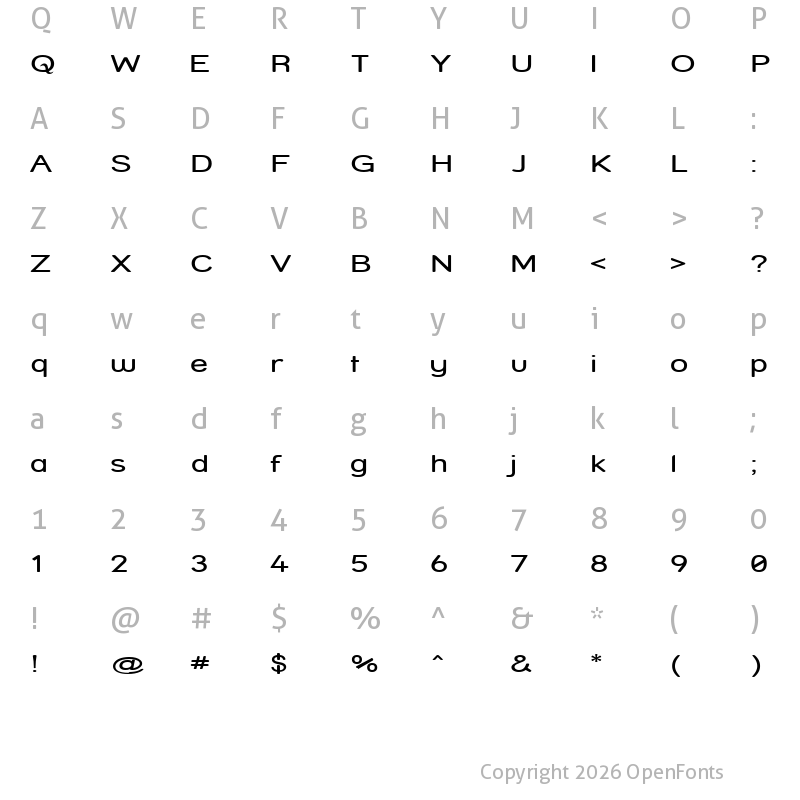 Character Map of Street - Compressed Regular