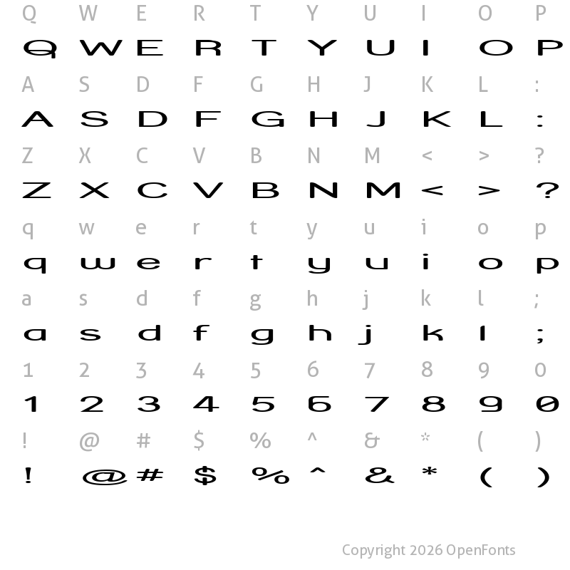 Character Map of Street Corner HyperExtend Regular