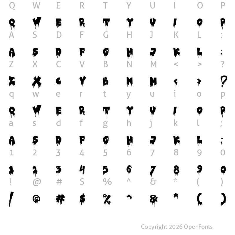 Character Map of STREET DEVIL Regular