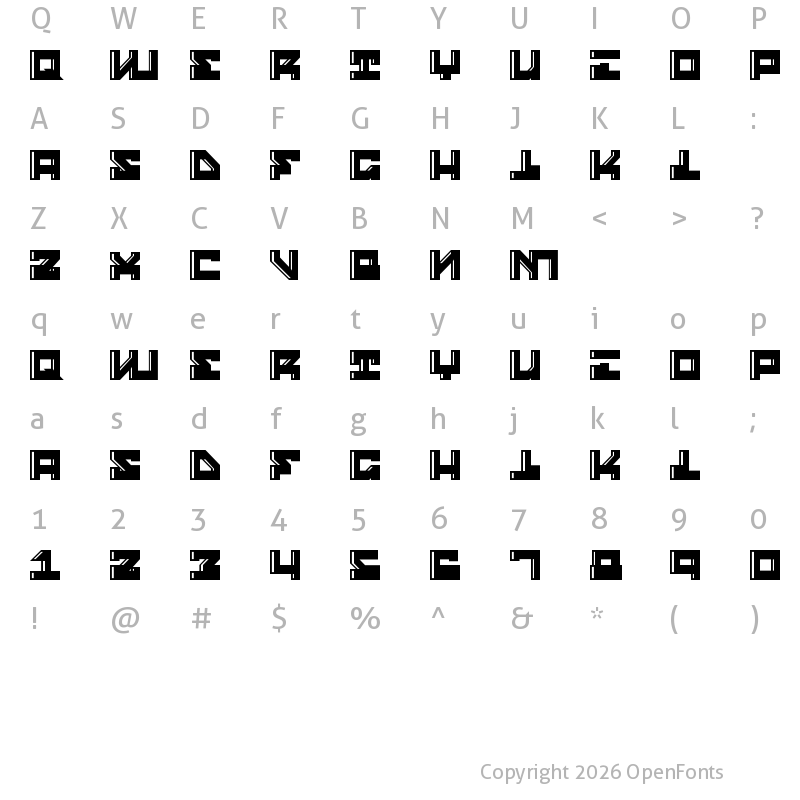 Character Map of Street Robot Inline Regular