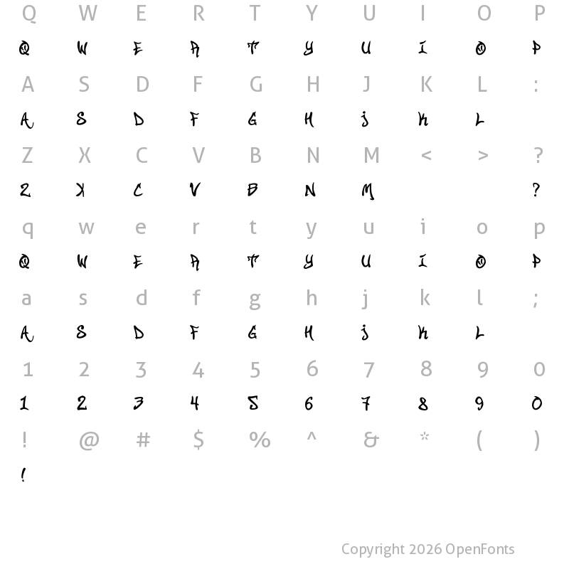 Character Map of Street Soul Regular