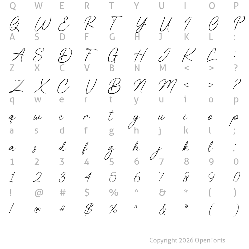 Character Map of Stringline Regular