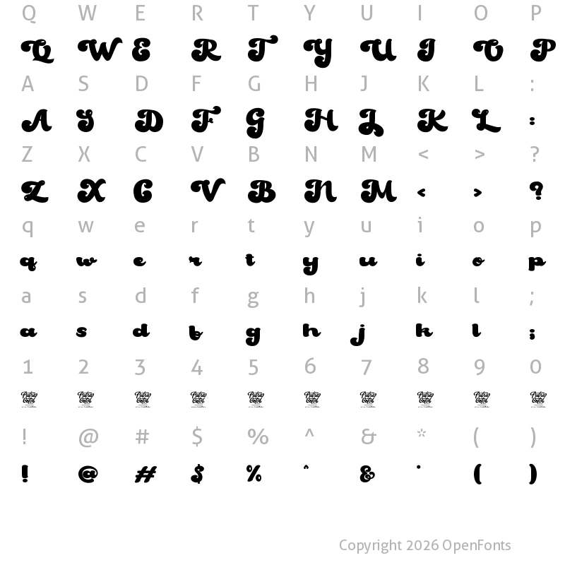Character Map of Strong Grandpa Regular