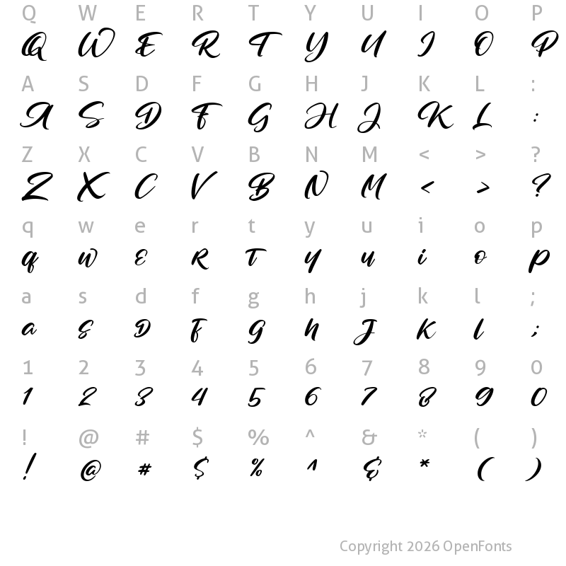 Character Map of Studio Ashtral FREE Regular